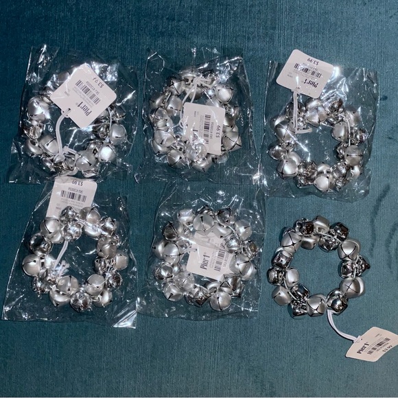 Pier 1 Silver Bell Napkin Rings - Picture 2 of 8